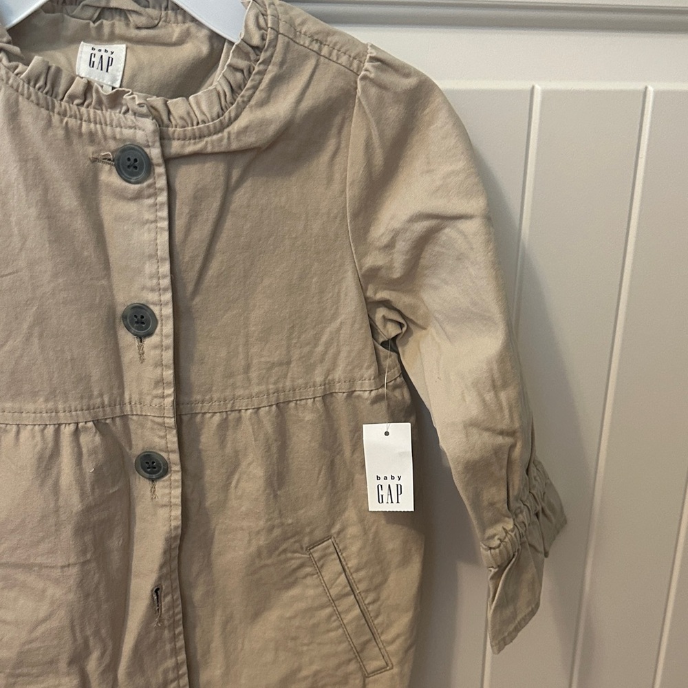 GAP Kids Tan Ruffle Collar Jacket - Picture 3 of 5